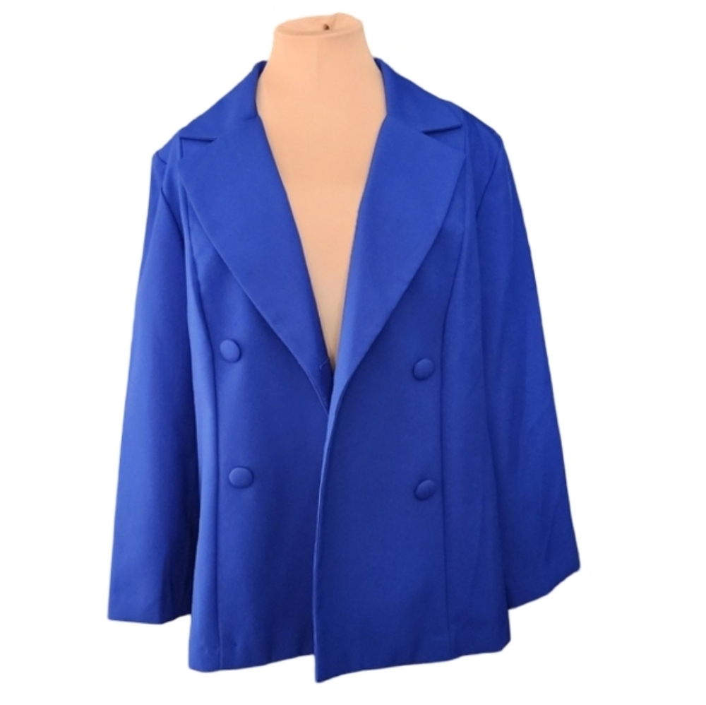 Vintage 80's/90's Wear Abouts Blazer Women's‎ 14P Cobalt Blue Made in USA